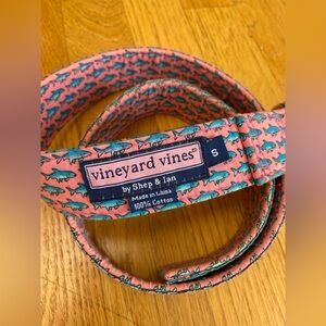 Vineyard Vines Pink and Blue Shark Belt